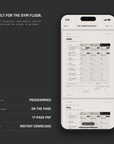 The LONESTAR Build training PDF open on a phone, Push day
